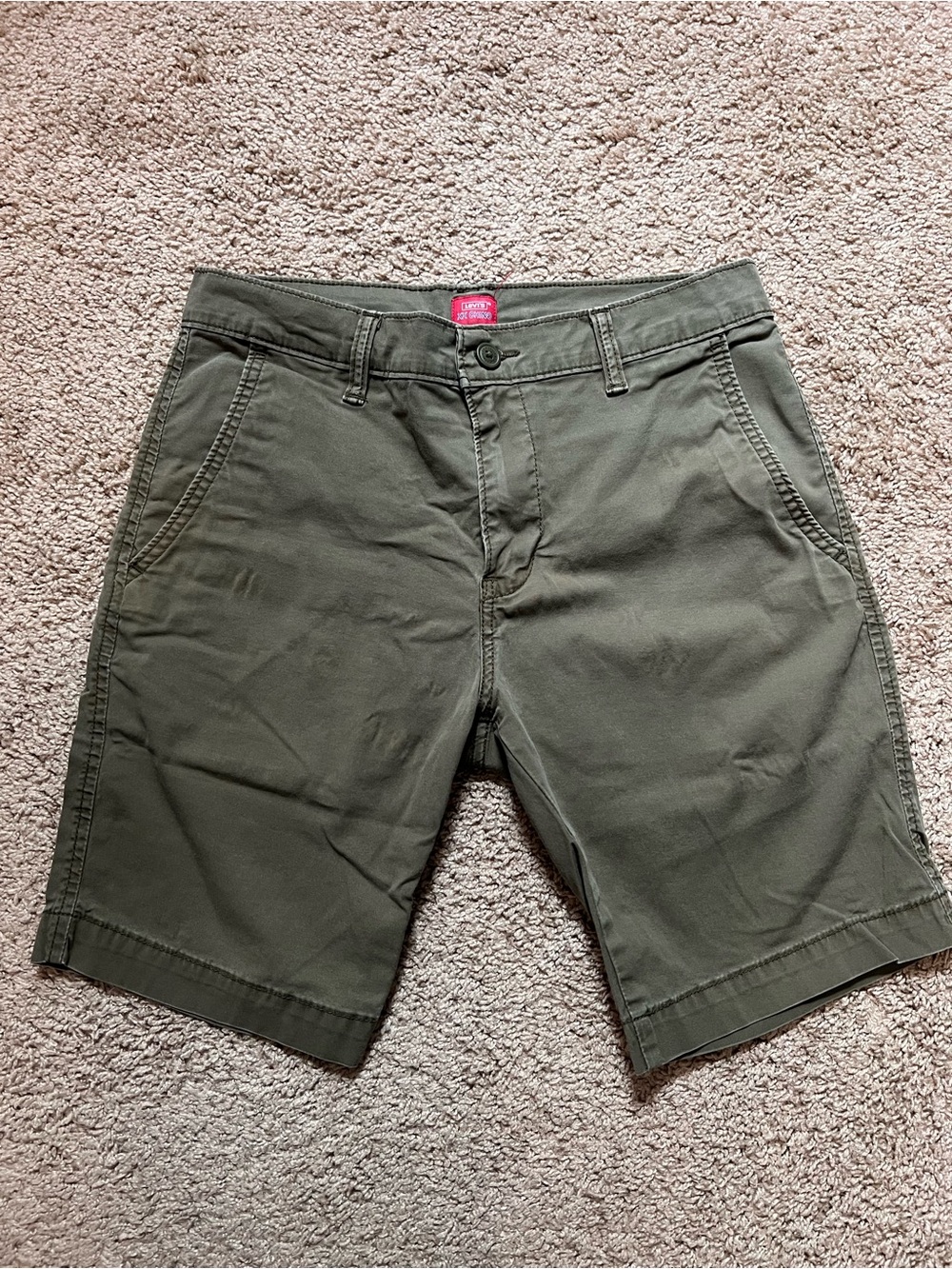 Olive Levi Men’s Chino Shorts - Classic Casual Fit